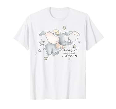 トップス thetoe Dumbo short sleeve shirt Dumbo T Shirt For Men Women, Graphic Print Casual Unisex